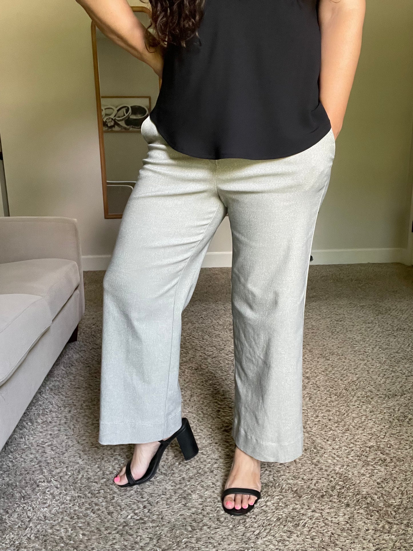 Beige Wide Leg Pant