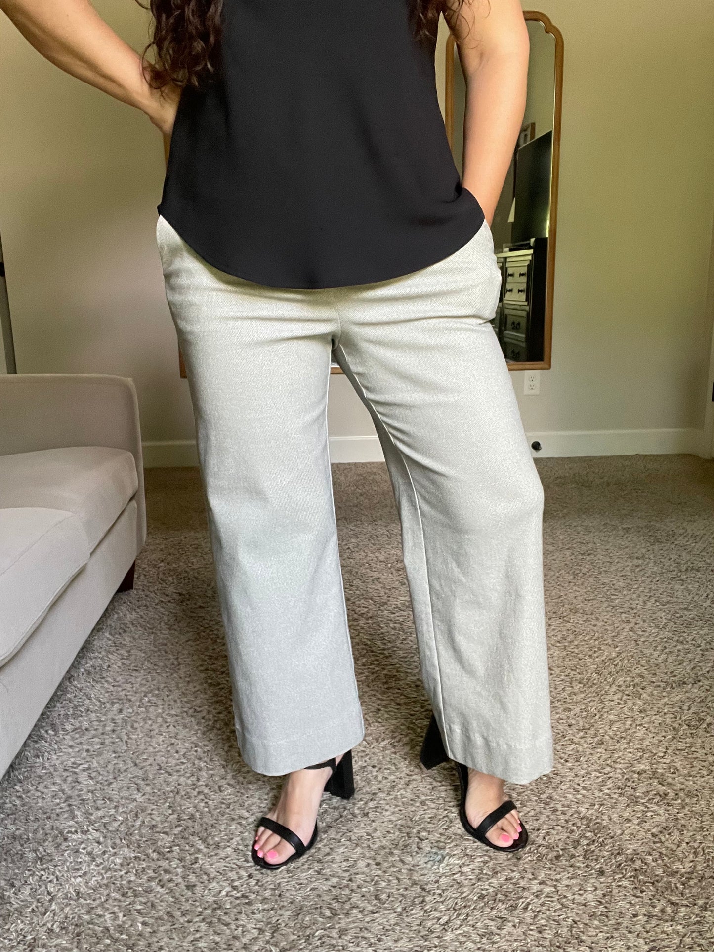 Beige Wide Leg Pant