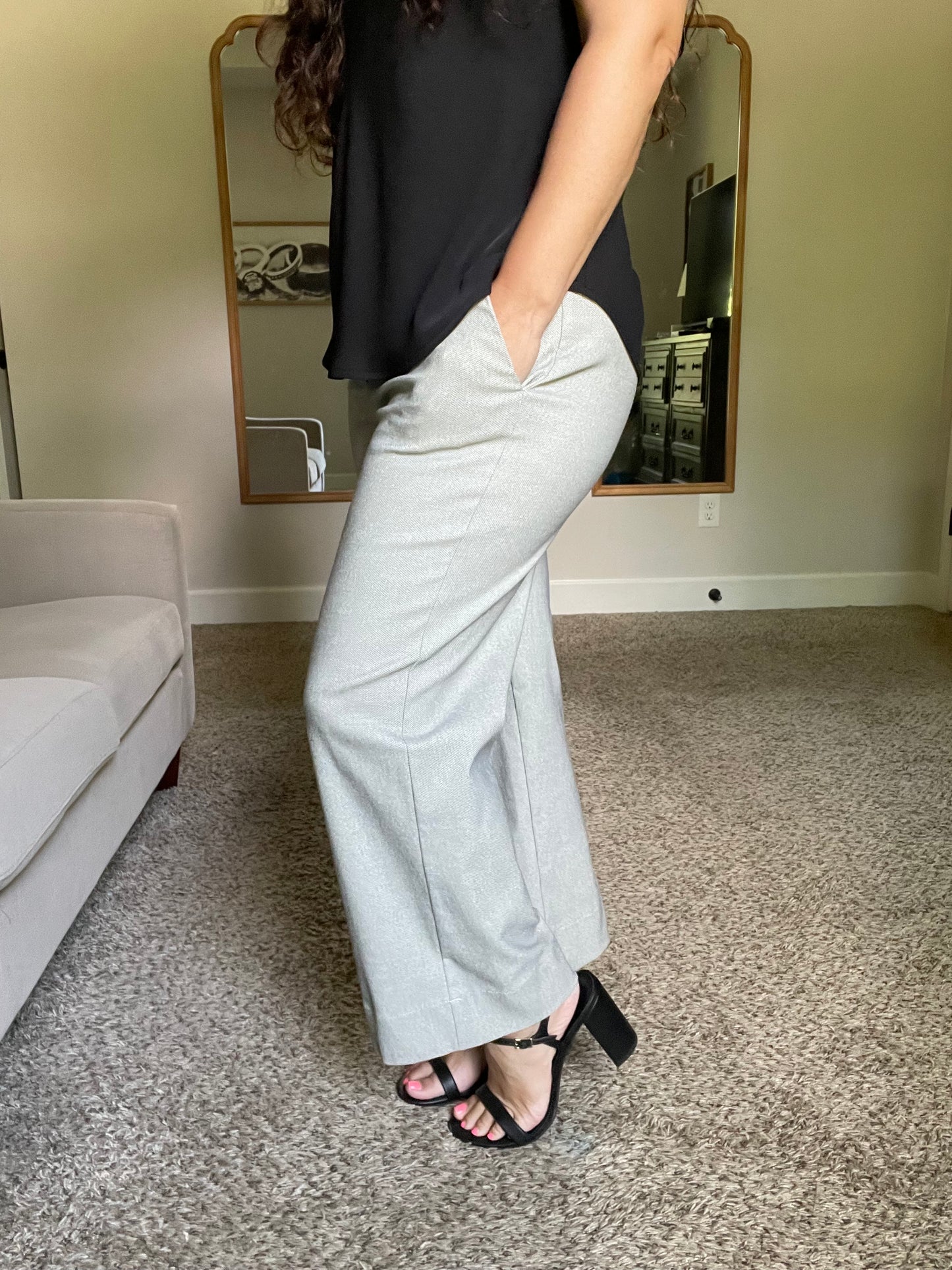 Beige Wide Leg Pant
