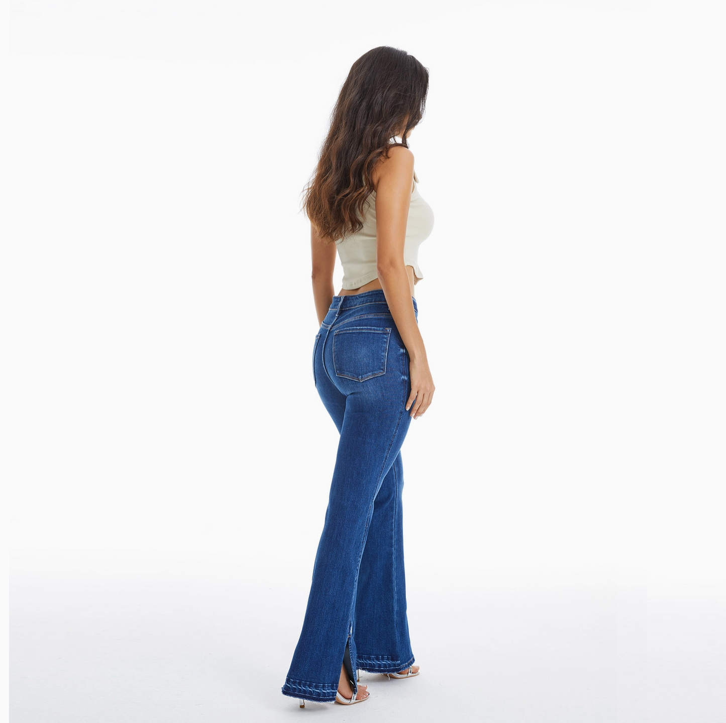 Indigo Mid Rise Flare Jean