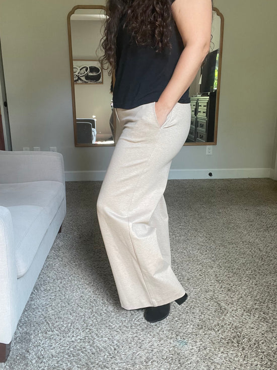 Oatmeal Wide Leg Pants