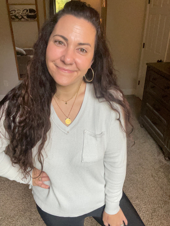 Billie Platinum Waffle Top