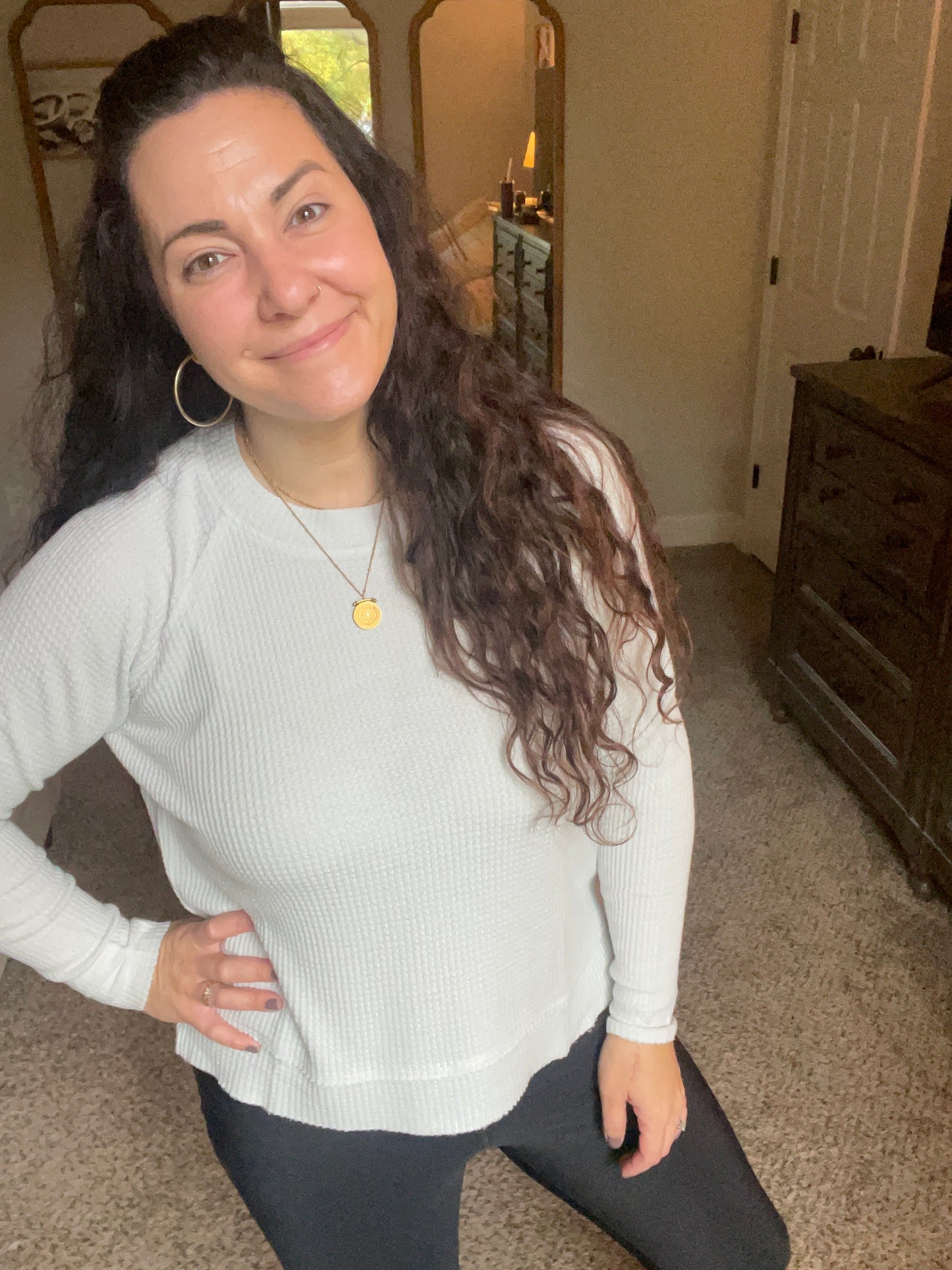 Harlow Waffle Crew Neck