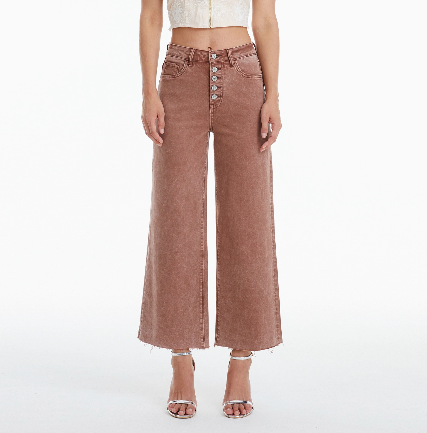 Cappuccino Wide Leg Jeans