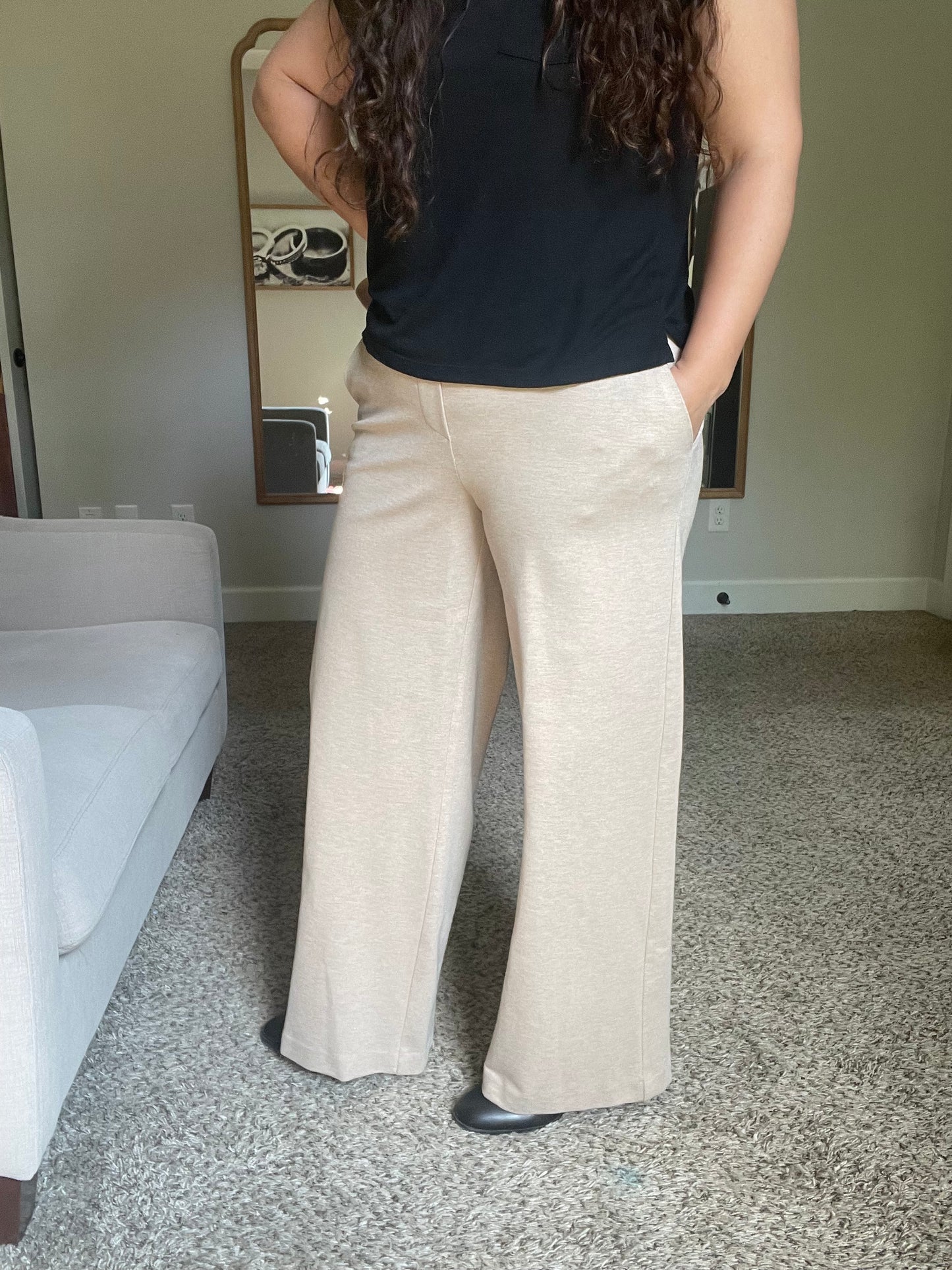 Oatmeal Wide Leg Pants