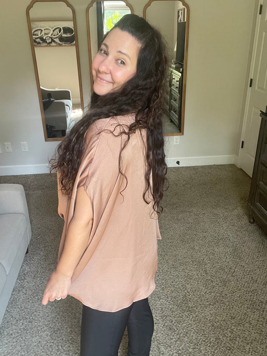 Mocha Satin Blouse
