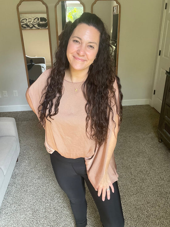 Mocha Satin Blouse