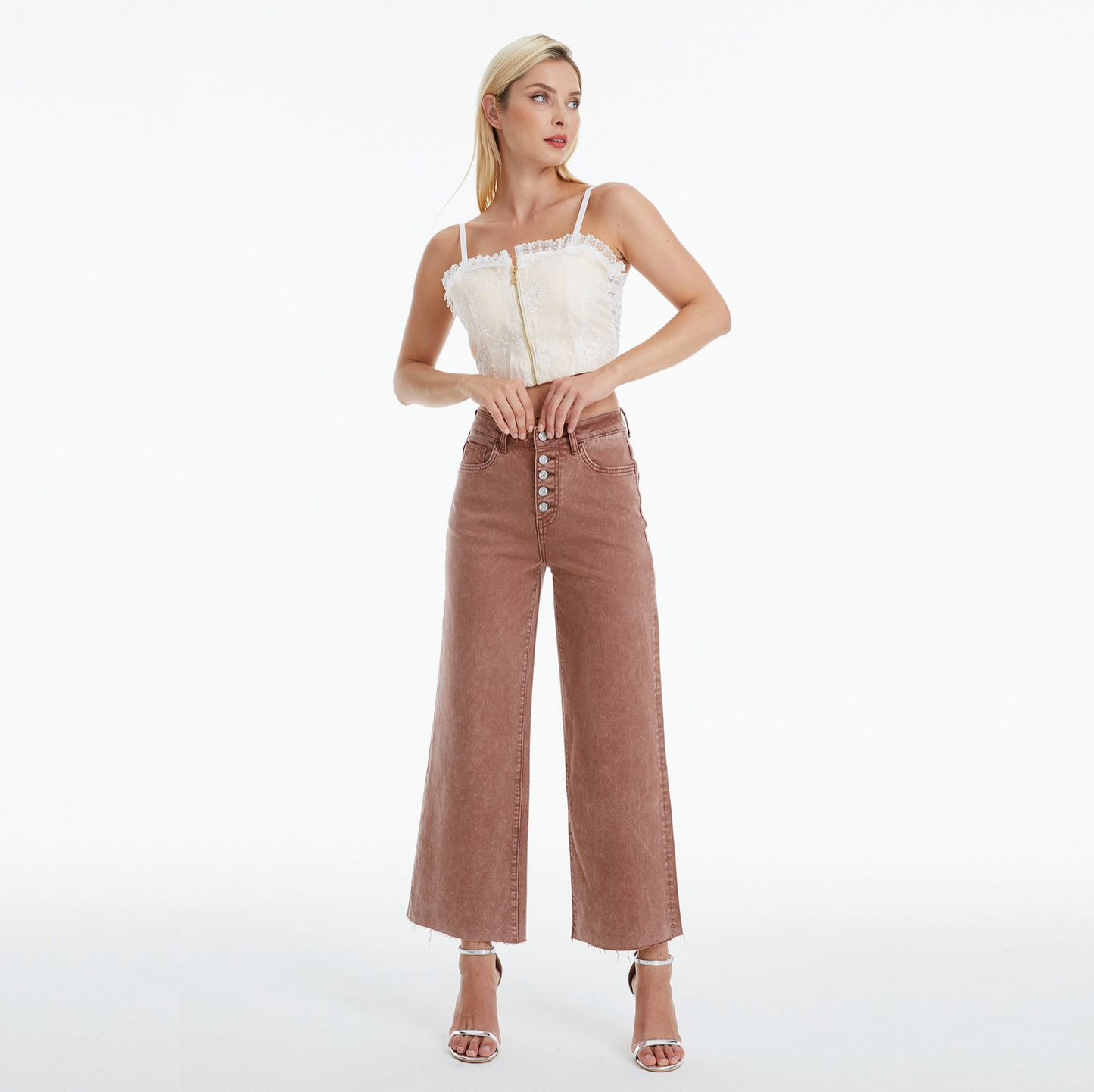 Cappuccino Wide Leg Jeans