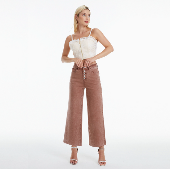 Cappuccino Wide Leg Jeans