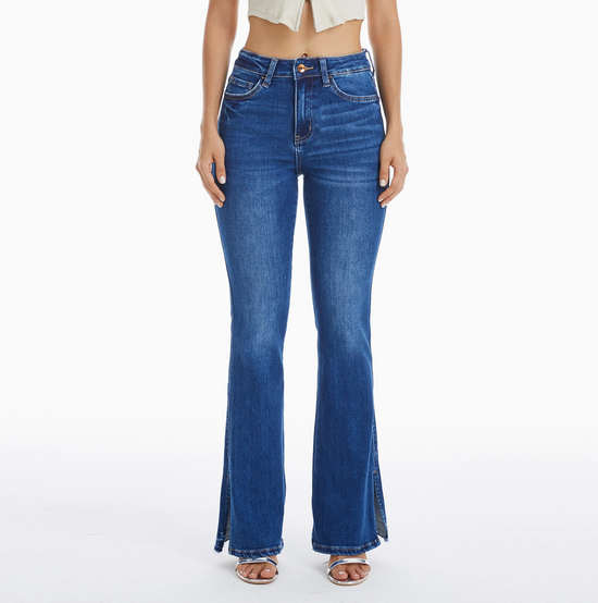 Indigo Mid Rise Flare Jean