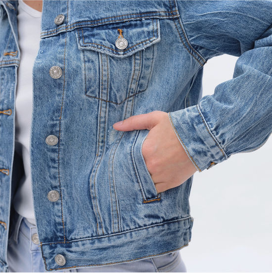 Distressed Denim Jacket